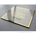 rètol de placa d'or d'acer inoxidable amb targeta braille